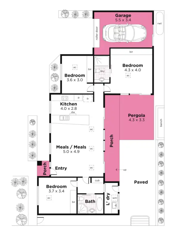 Floorplan of Homely house listing, 3/4 Stephens Avenue, Torrensville SA 5031