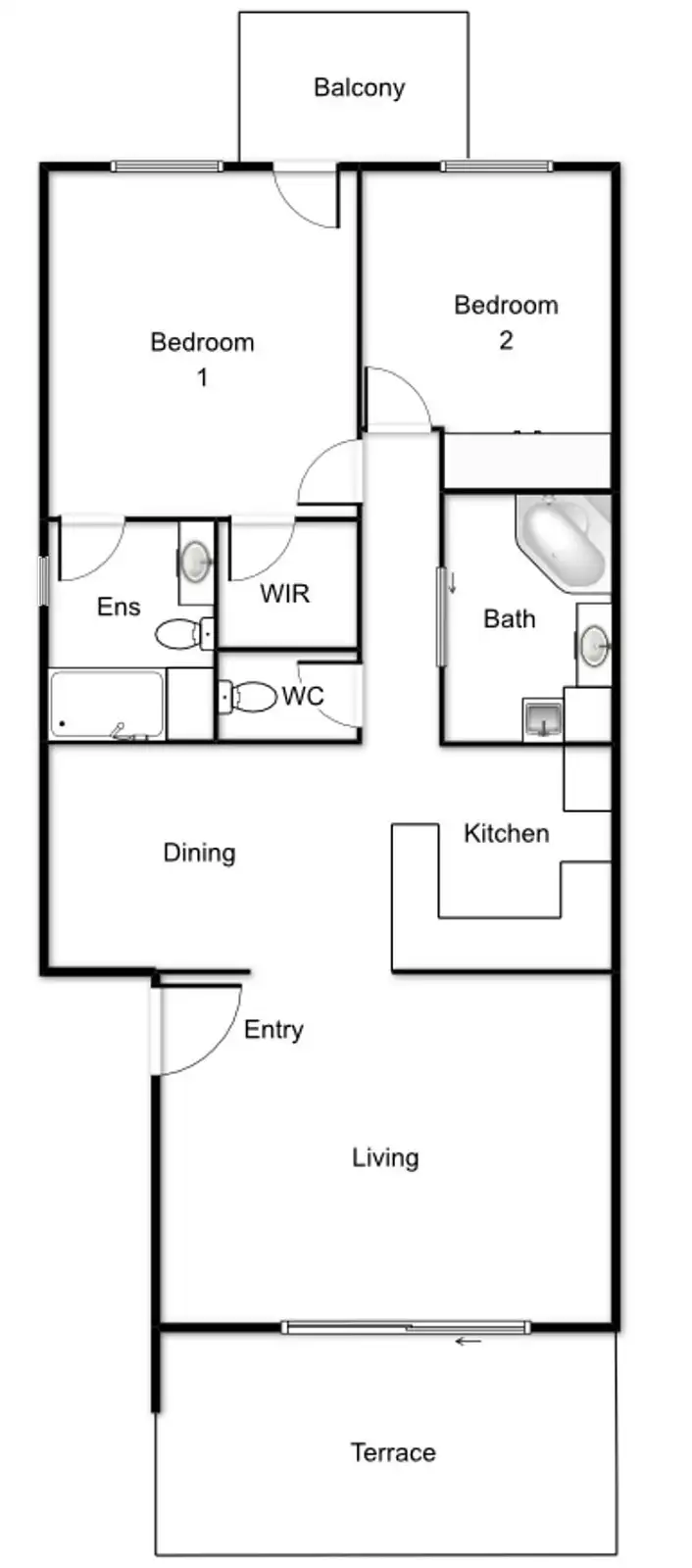 Floorplan of Homely unit listing, 1/10 Ovens Street, Griffith ACT 2603