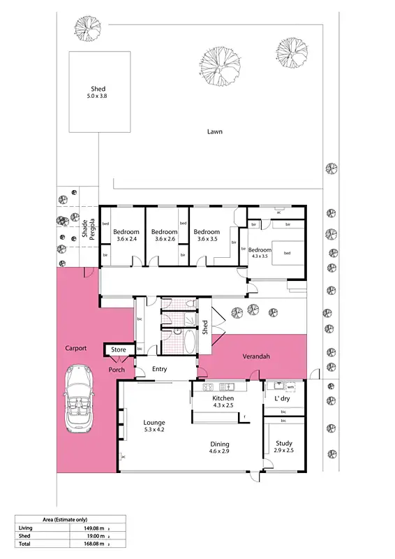 Floorplan of Homely house listing, 80 Caulfield Avenue, Clarence Gardens SA 5039