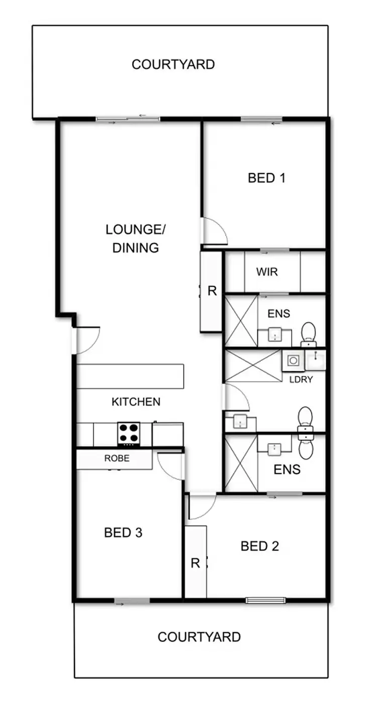 Floorplan of Homely unit listing, 105/1 Mouat Street, Lyneham ACT 2602