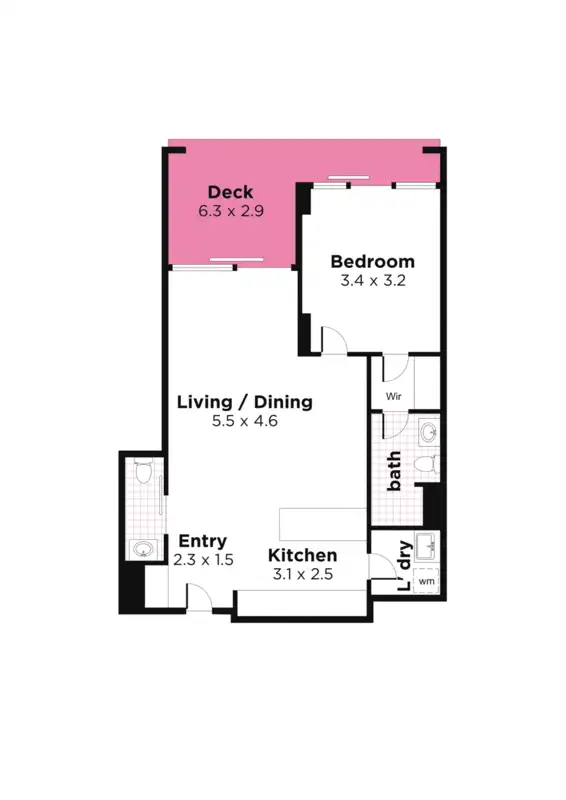 Floorplan of Homely apartment listing, 203/20 Hindmarsh Square, Adelaide SA 5000