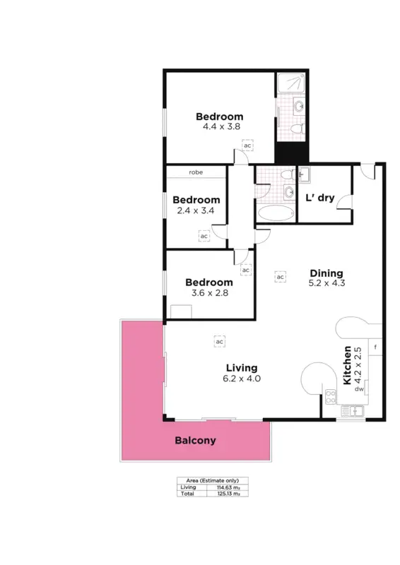 Floorplan of Homely unit listing, 3B/13 North Esplanade, Glenelg North SA 5045