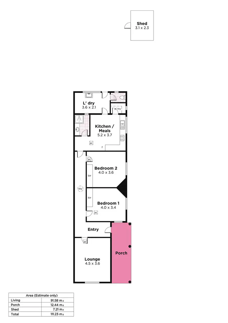 Floorplan of Homely house listing, 2/2 Sixth Avenue, Glenelg East SA 5045