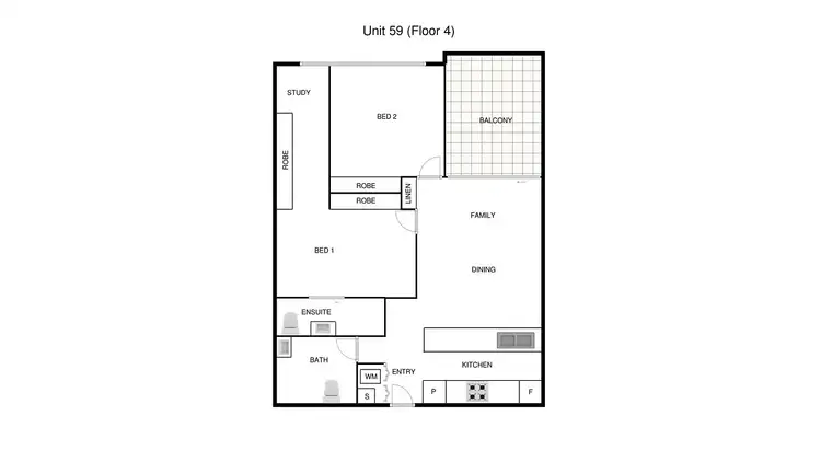 Floorplan of Homely apartment listing, 59/1 Limburg Way, Greenway ACT 2900