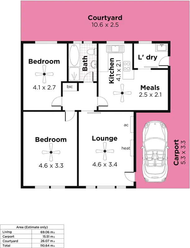 Floorplan of Homely unit listing, 3/22 Mathias Avenue, Cumberland Park SA 5041