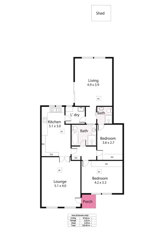 Floorplan of Homely unit listing, 1/18a Princess Road, Torrens Park SA 5062