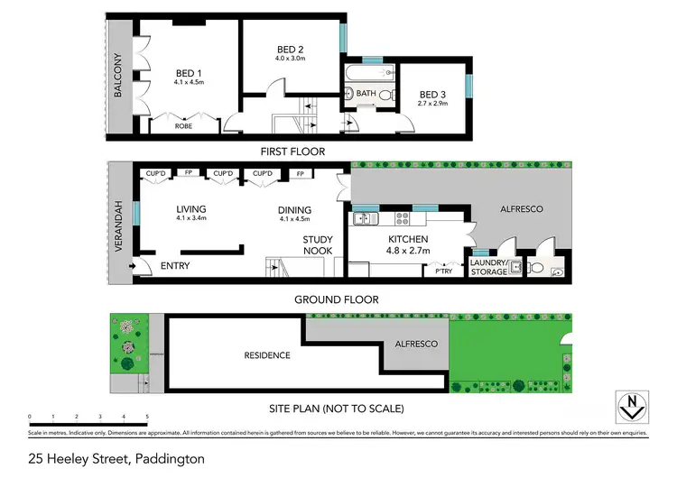 Floorplan of Homely terrace listing, 25 Heeley Street, Paddington NSW 2021