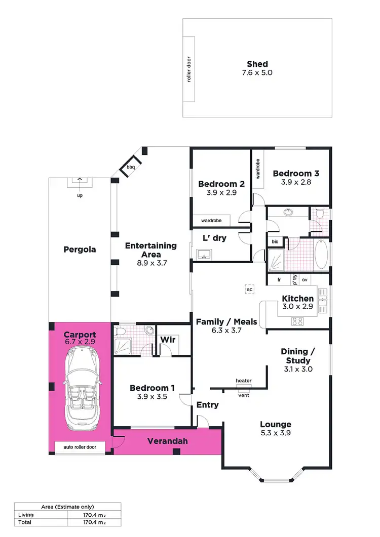 Floorplan of Homely house listing, 17 Deborah Road, Aberfoyle Park SA 5159
