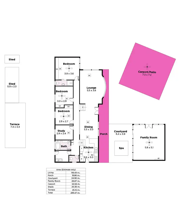 Floorplan of Homely house listing, 57 Glenwood Drive, Bellevue Heights SA 5050