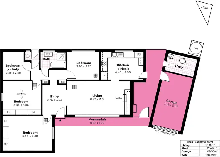 Floorplan of Homely house listing, 9 St Peters Close, Glengowrie SA 5044