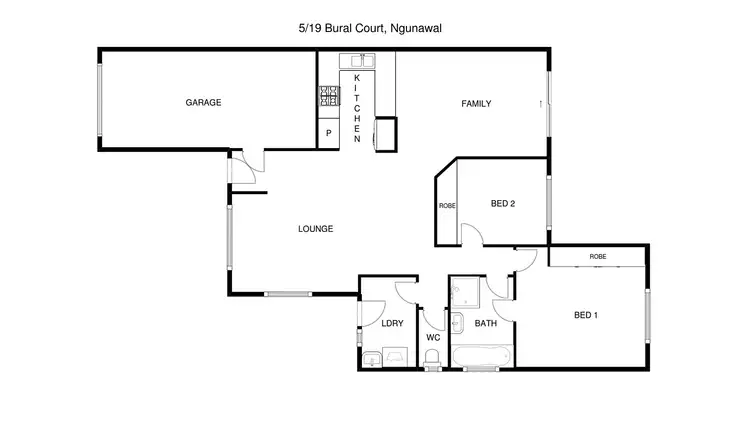 Floorplan of Homely unit listing, 5/19 Bural Court, Ngunnawal ACT 2913
