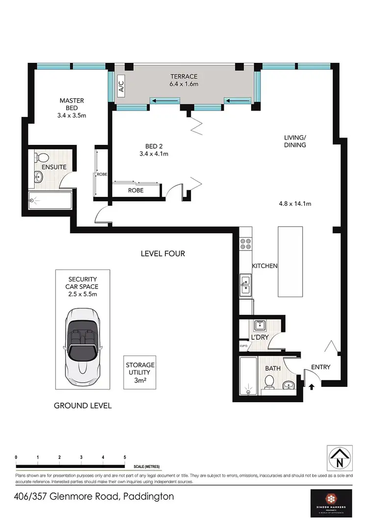 Floorplan of Homely apartment listing, 406/357 Glenmore Road, Paddington NSW 2021