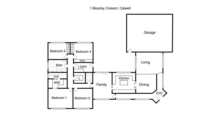 Floorplan of Homely house listing, 1 Beazley  Crescent, Calwell ACT 2905