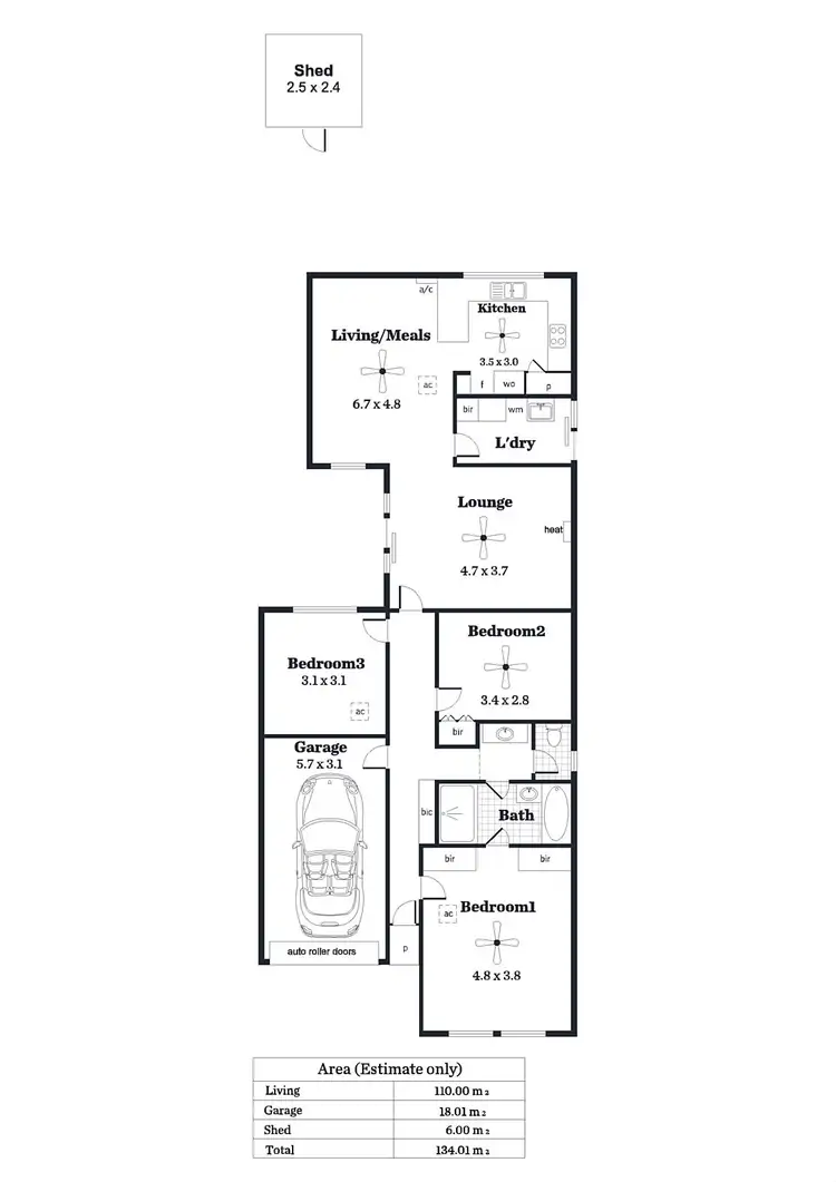 Floorplan of Homely house listing, 3 Stanley Street, Glengowrie SA 5044