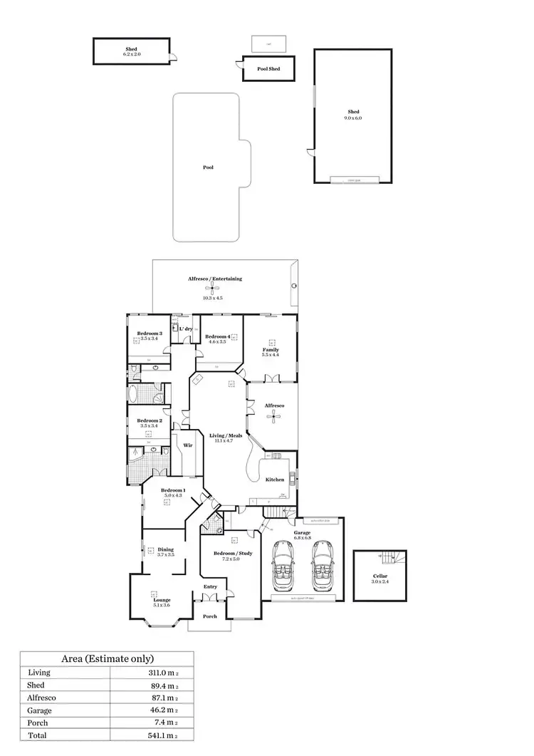 Floorplan of Homely house listing, 18 Arcoona Avenue, Rostrevor SA 5073