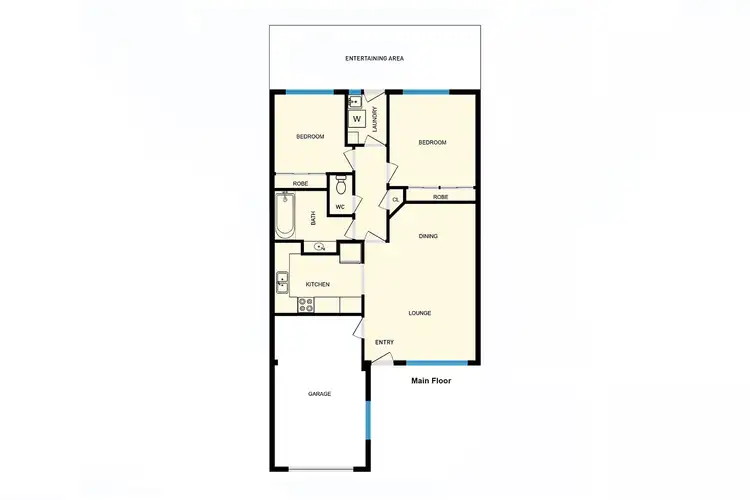 Floorplan of Homely townhouse listing, 2/48 Florence Taylor Street, Greenway ACT 2900