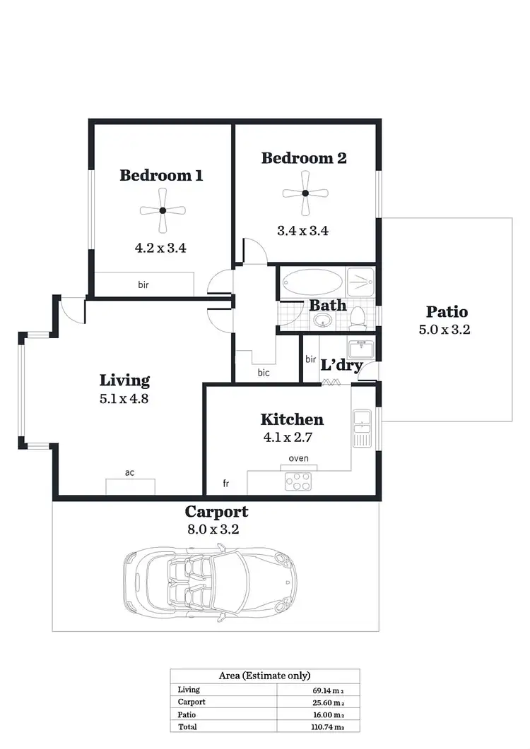 Floorplan of Homely unit listing, 3/26 Hampstead Road, Broadview SA 5083