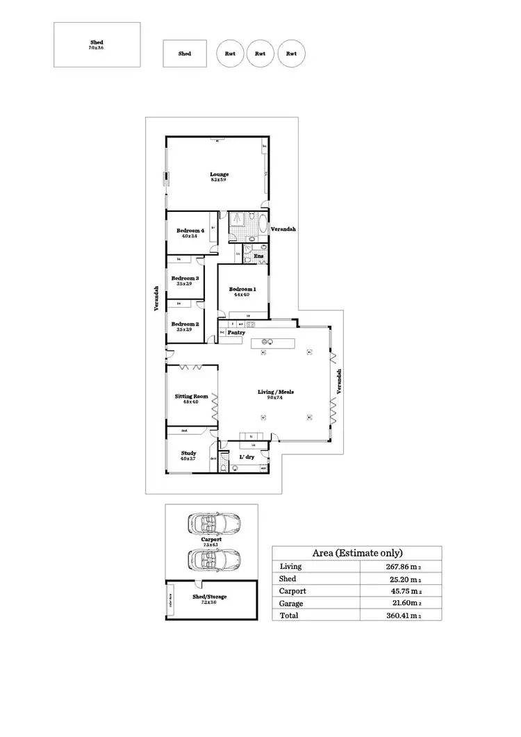 Floorplan of Homely rural property listing, 38 Waters Road, Mount George SA 5155