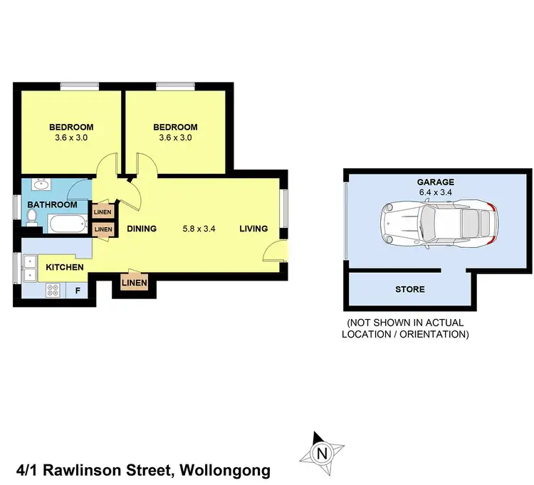 Floorplan of Homely unit listing, 4/1 Rawlinson Avenue, Wollongong NSW 2500