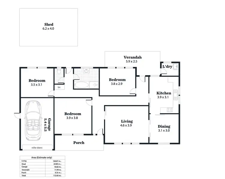 Floorplan of Homely house listing, 14 Adam Avenue, Bellevue Heights SA 5050