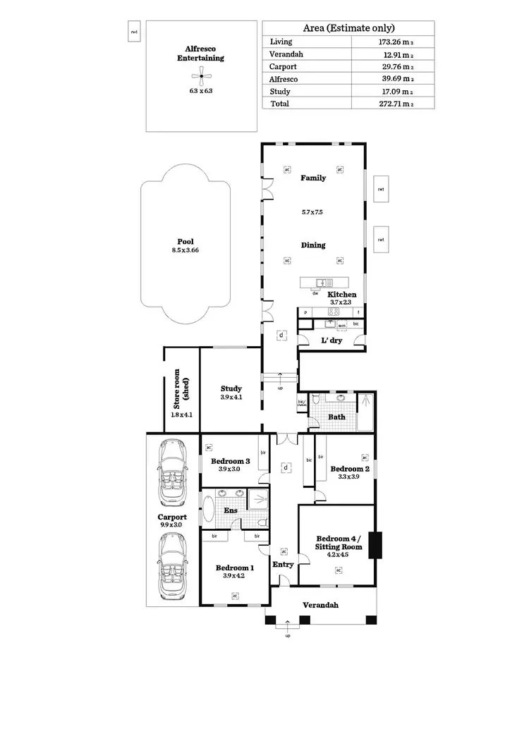 Floorplan of Homely house listing, 4 Talbot Street, Erindale SA 5066
