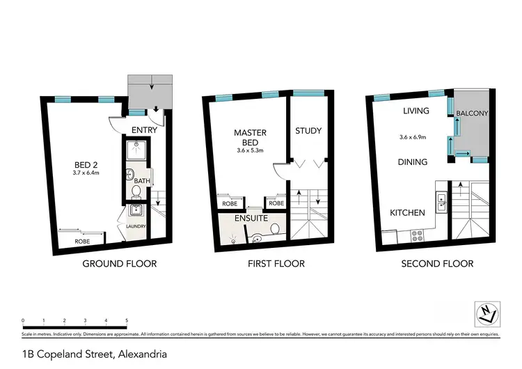 Floorplan of Homely townhouse listing, 1B Copeland Street, Alexandria NSW 2015