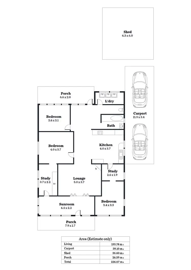 Floorplan of Homely house listing, 3 Lindsay Terrace, Belair SA 5052