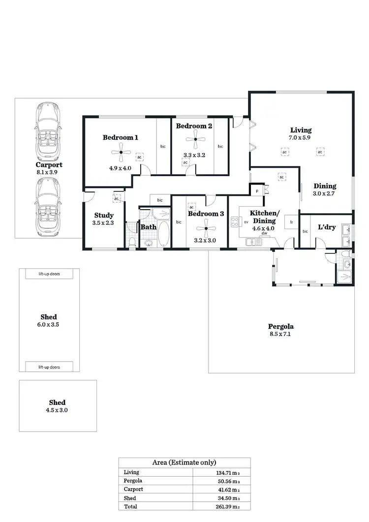 Floorplan of Homely house listing, 2 Raffles Crescent, Plympton SA 5038