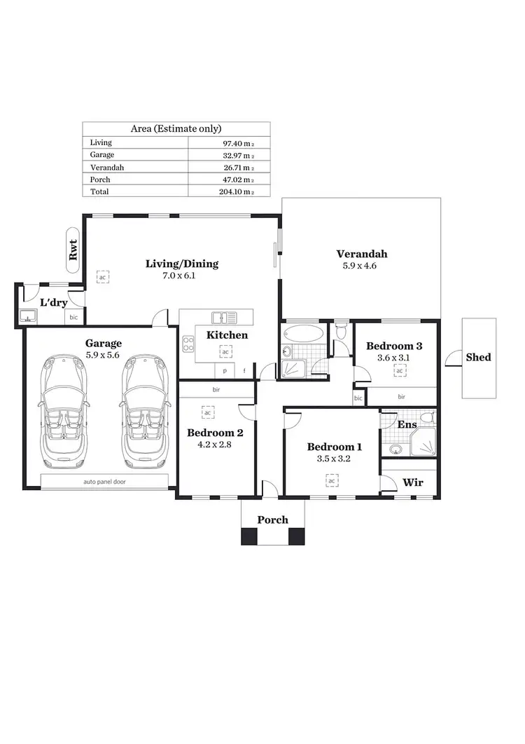 Floorplan of Homely house listing, 17 Sparks Terrace, Rostrevor SA 5073