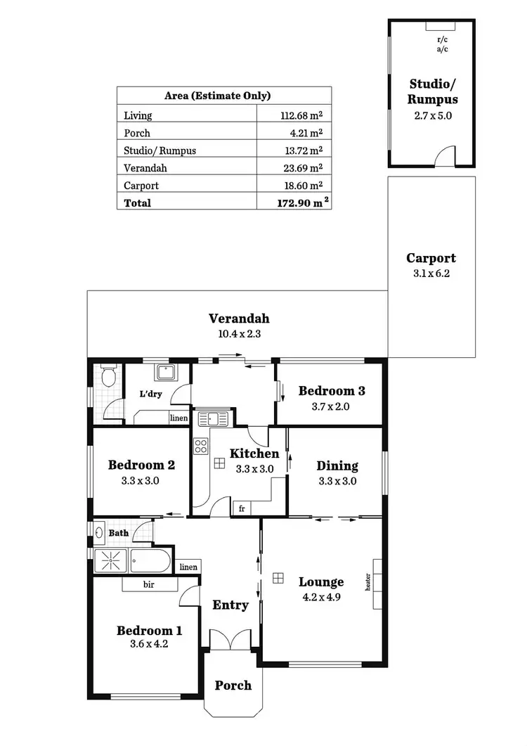Floorplan of Homely house listing, 16 Chenoweth Avenue, West Croydon SA 5008