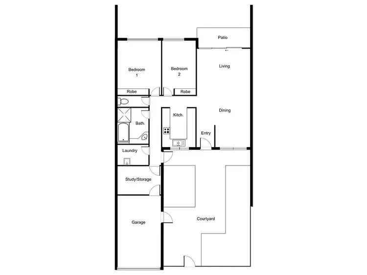 Floorplan of Homely townhouse listing, 4/33 Hargraves Street, Scullin ACT 2614