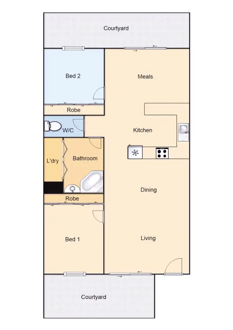 Floorplan of Homely unit listing, 124/15 John Cleland Crescent, Florey ACT 2615