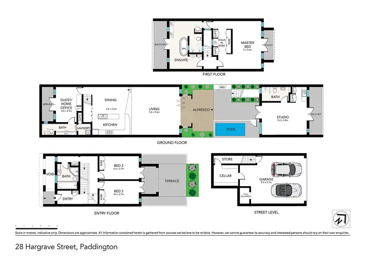 Floorplan of Homely terrace listing, 28 Hargrave Street, Paddington NSW 2021