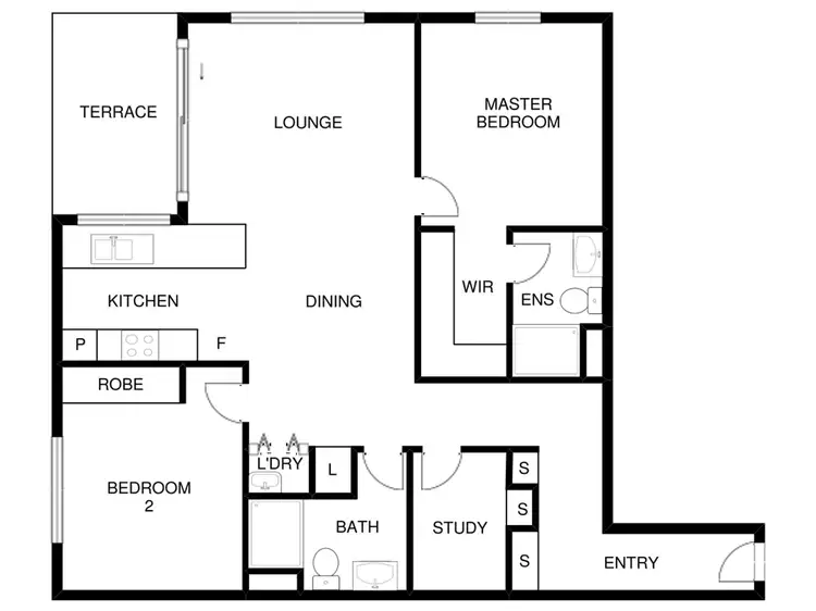 Floorplan of Homely apartment listing, 208/51-53 Mort Street, Braddon ACT 2612