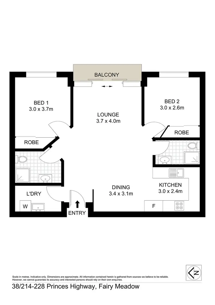 Floorplan of Homely unit listing, 38/214-220 Princes Highway, Fairy Meadow NSW 2519