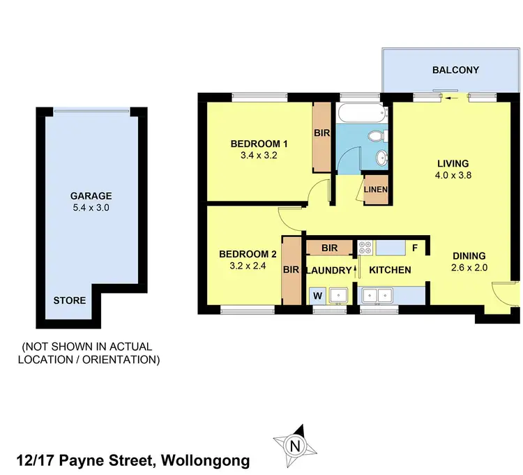 Floorplan of Homely unit listing, 12/17 Payne Street, Mangerton NSW 2500