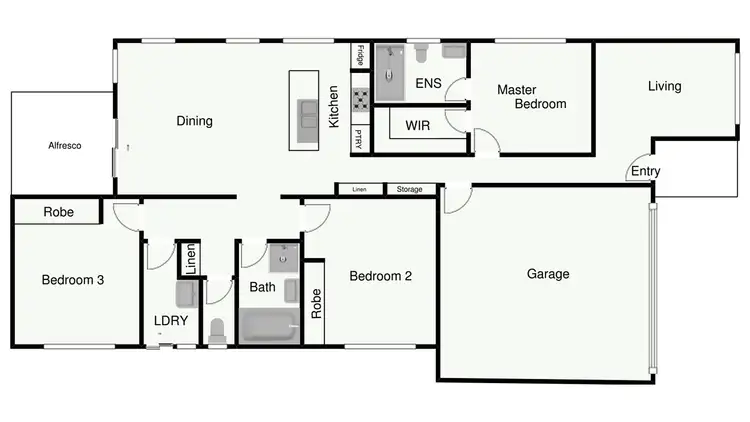 Floorplan of Homely townhouse listing, 1/1 Feltus Place, Kambah ACT 2902