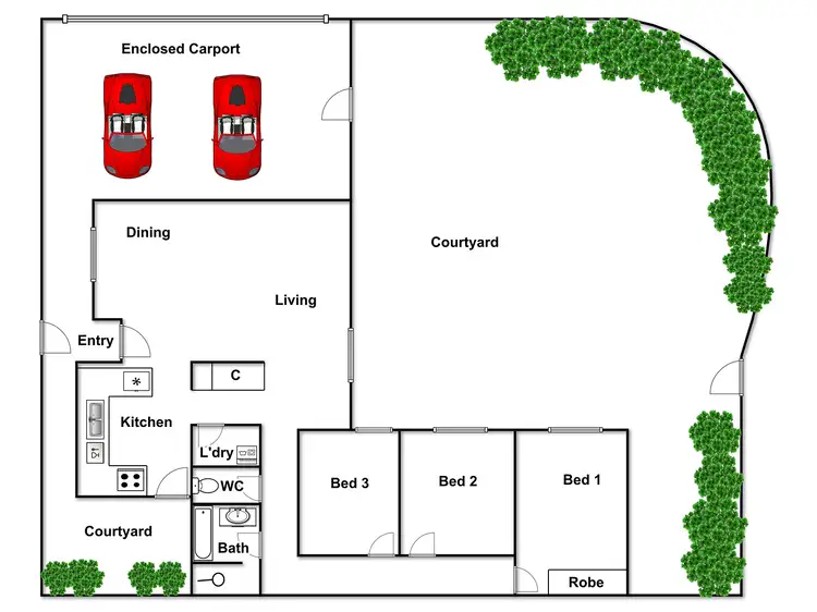 Floorplan of Homely townhouse listing, 16 Barnet Close, Phillip ACT 2606