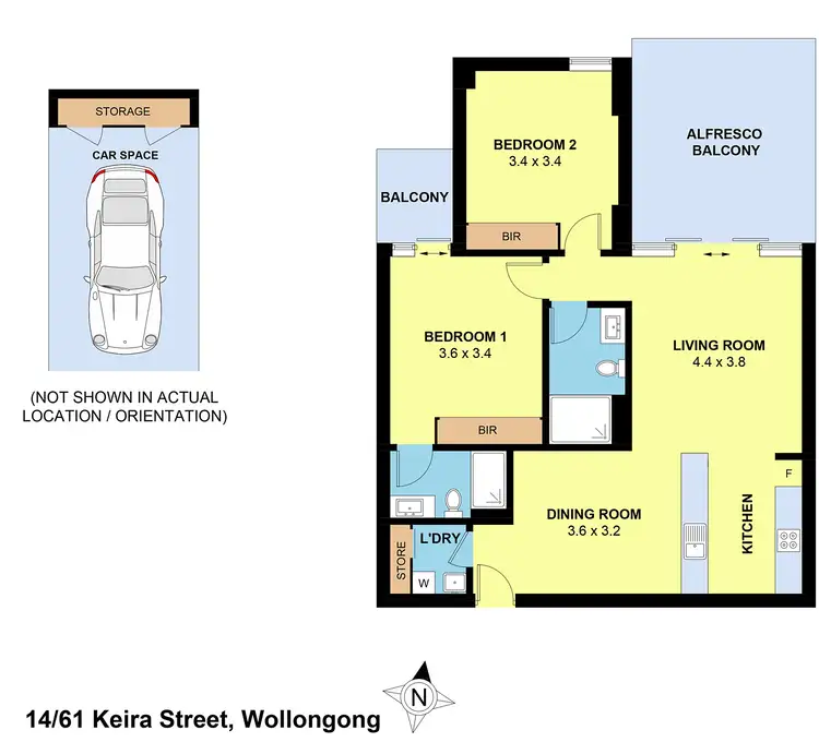 Floorplan of Homely unit listing, 14/61 Keira Street, Wollongong NSW 2500