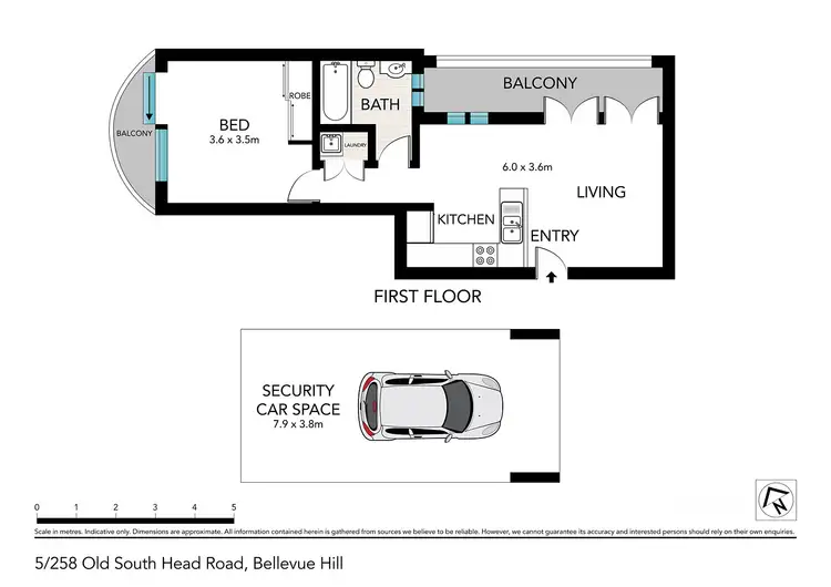 Floorplan of Homely apartment listing, 5/258 Old South Head Road, Bellevue Hill NSW 2023