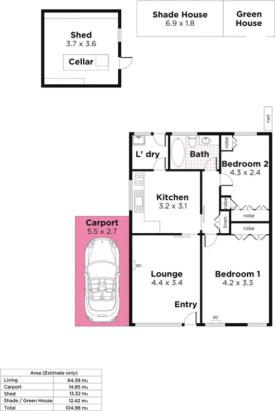 Floorplan of Homely unit listing, 3/16 Renown Avenue, Tranmere SA 5073