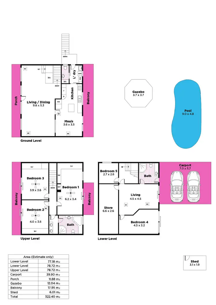 Floorplan of Homely house listing, 6 Nama Drive, Hawthorndene SA 5051