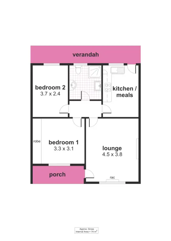 Floorplan of Homely unit listing, 2/20 Wheaton Road, Plympton SA 5038