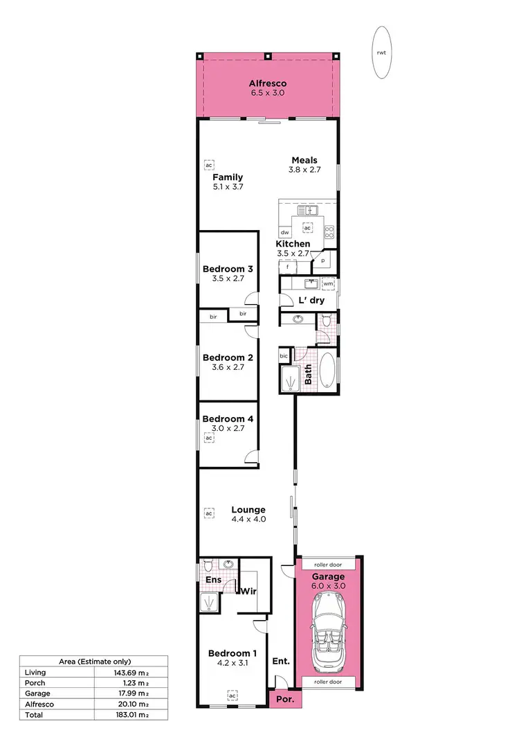 Floorplan of Homely house listing, 28B Highland Avenue, Rostrevor SA 5073