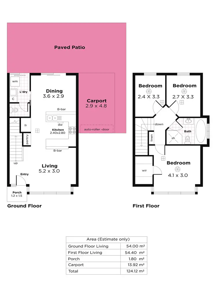 Floorplan of Homely townhouse listing, 12/215-217 Prospect Road, Prospect SA 5082