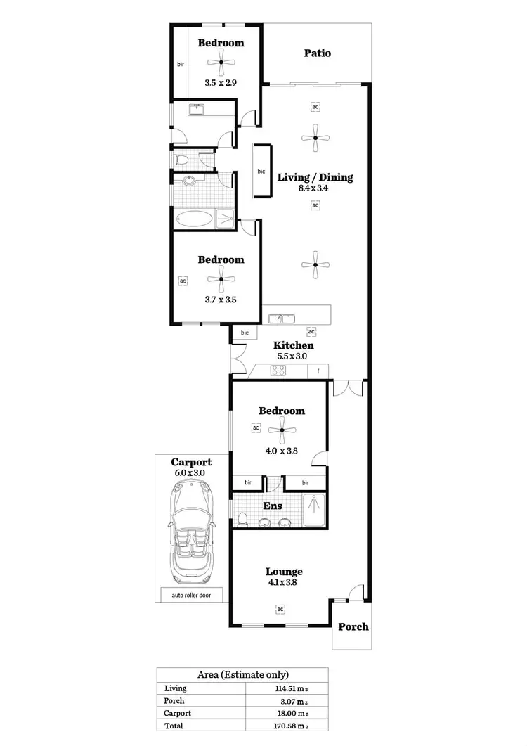 Floorplan of Homely house listing, 15a Carlisle Street, Northfield SA 5085