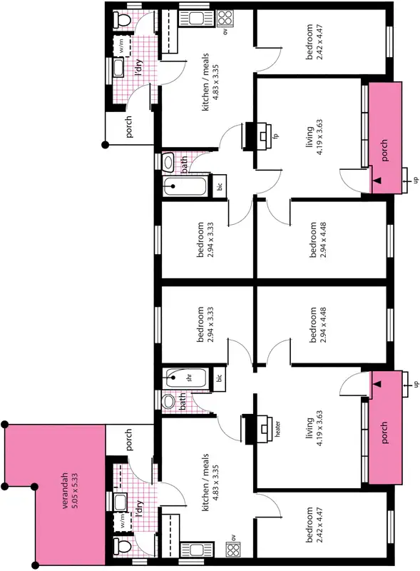 Floorplan of Homely house listing, 20 & 22 Flower Street, Elizabeth Downs SA 5113