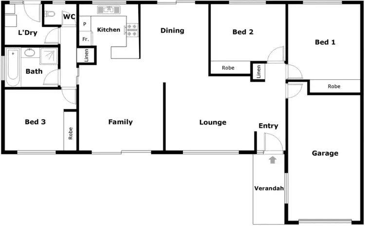 Floorplan of Homely townhouse listing, 28/18 Cromwell Circuit, Isabella Plains ACT 2905