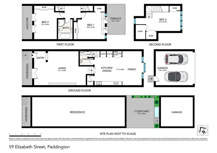 Floorplan of Homely terrace listing, 59 Elizabeth Street, Paddington NSW 2021