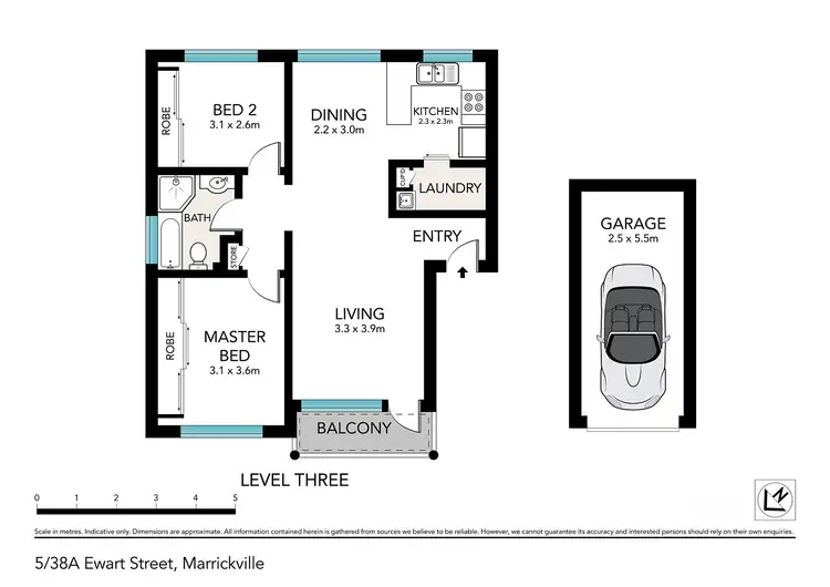 Floorplan of Homely apartment listing, 5/38a Ewart Street, Marrickville NSW 2204
